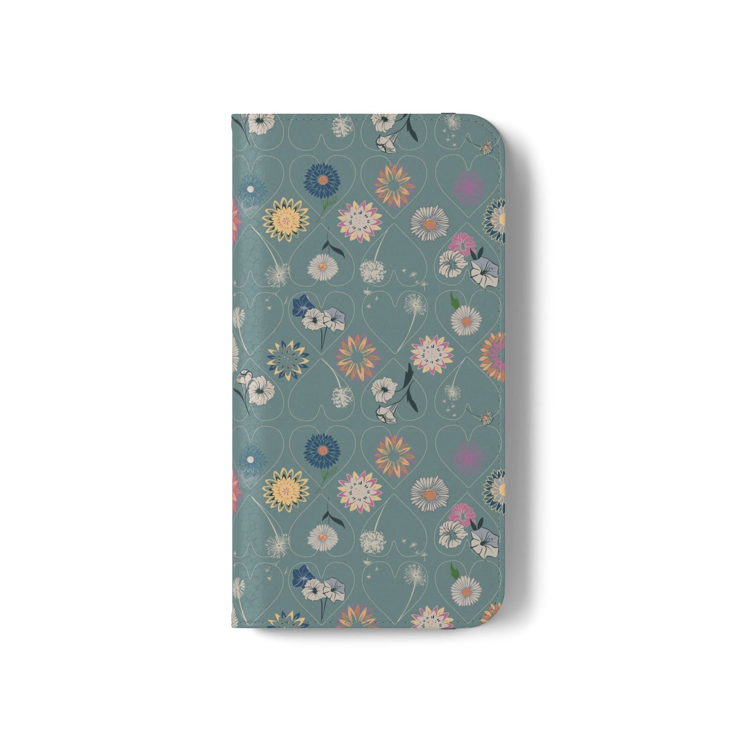 Floral Teal Flip Phone Case ~ Angie Lee Design