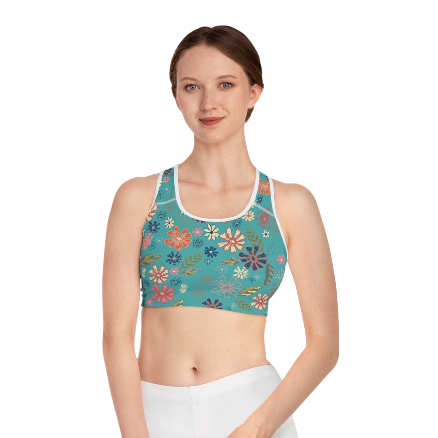 Floral Sports Bra – Comfortable & Stylish Activewear for Fitness Enthusiasts