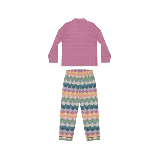 Patterned Satin Pajamas Set - Stillness and Doily Dolly Design