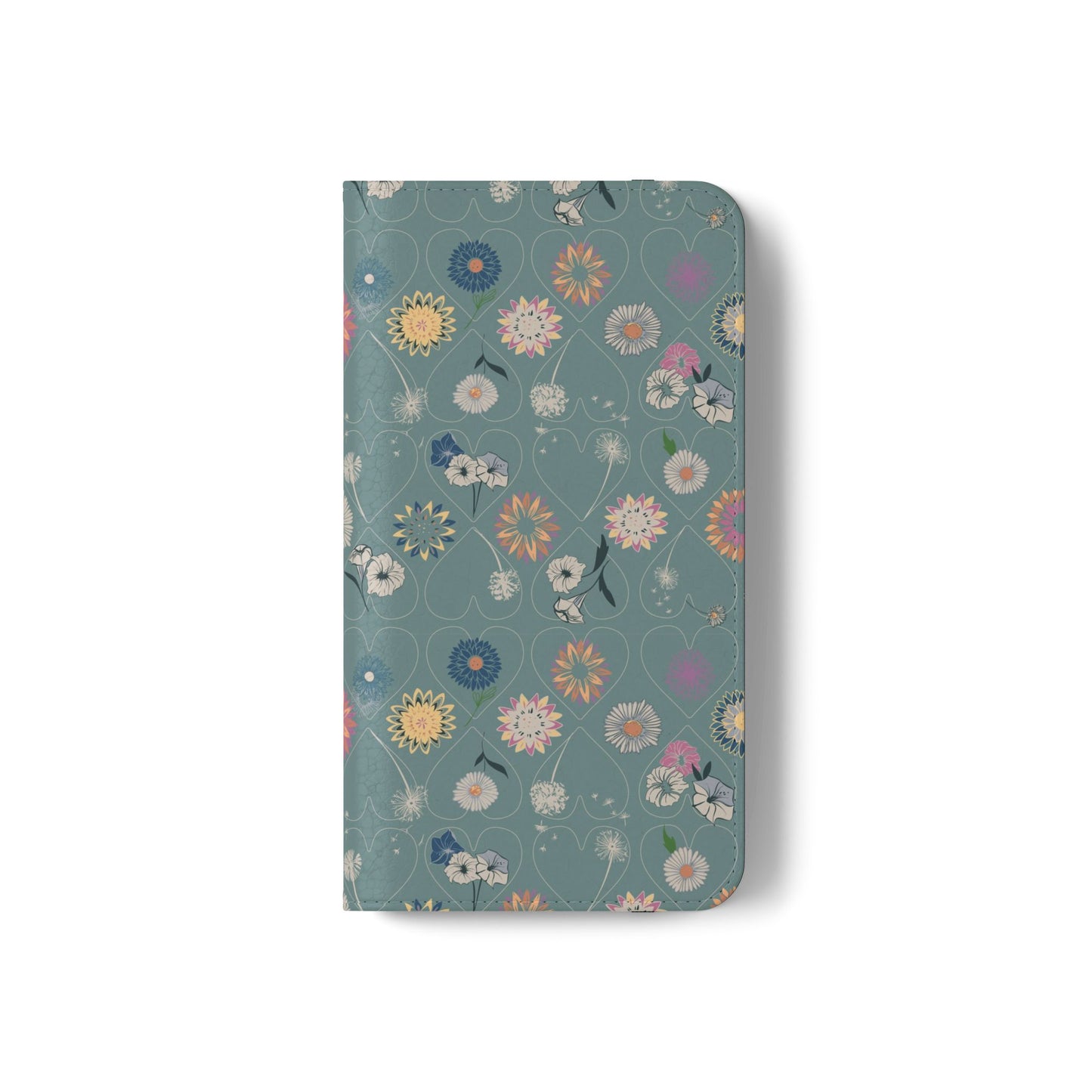 Floral Teal Flip Phone Case ~ Angie Lee Design