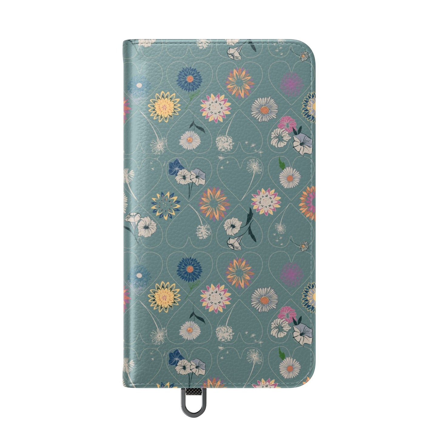 Floral Teal Flip Phone Case ~ Angie Lee Design