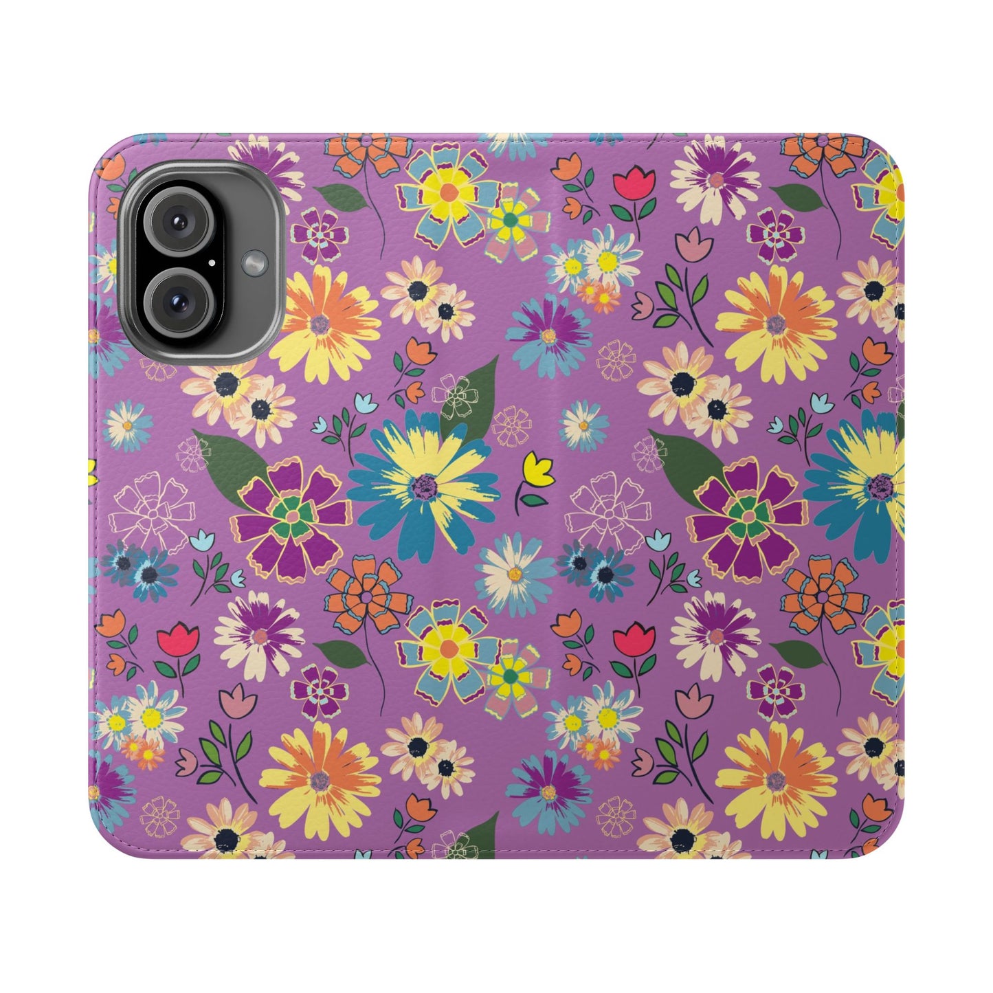 Retro Purple Floral Flip Phone Case ~ Roxy Design