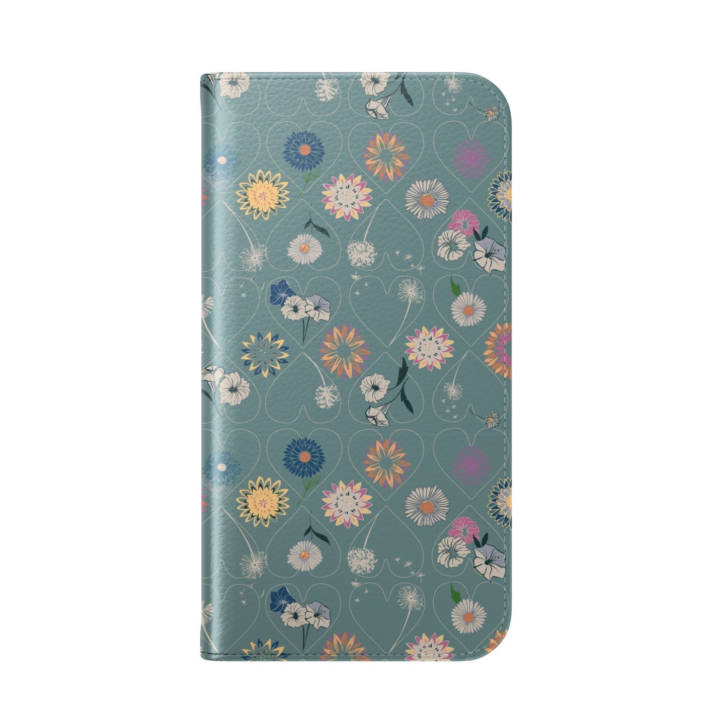 Floral Teal Flip Phone Case ~ Angie Lee Design