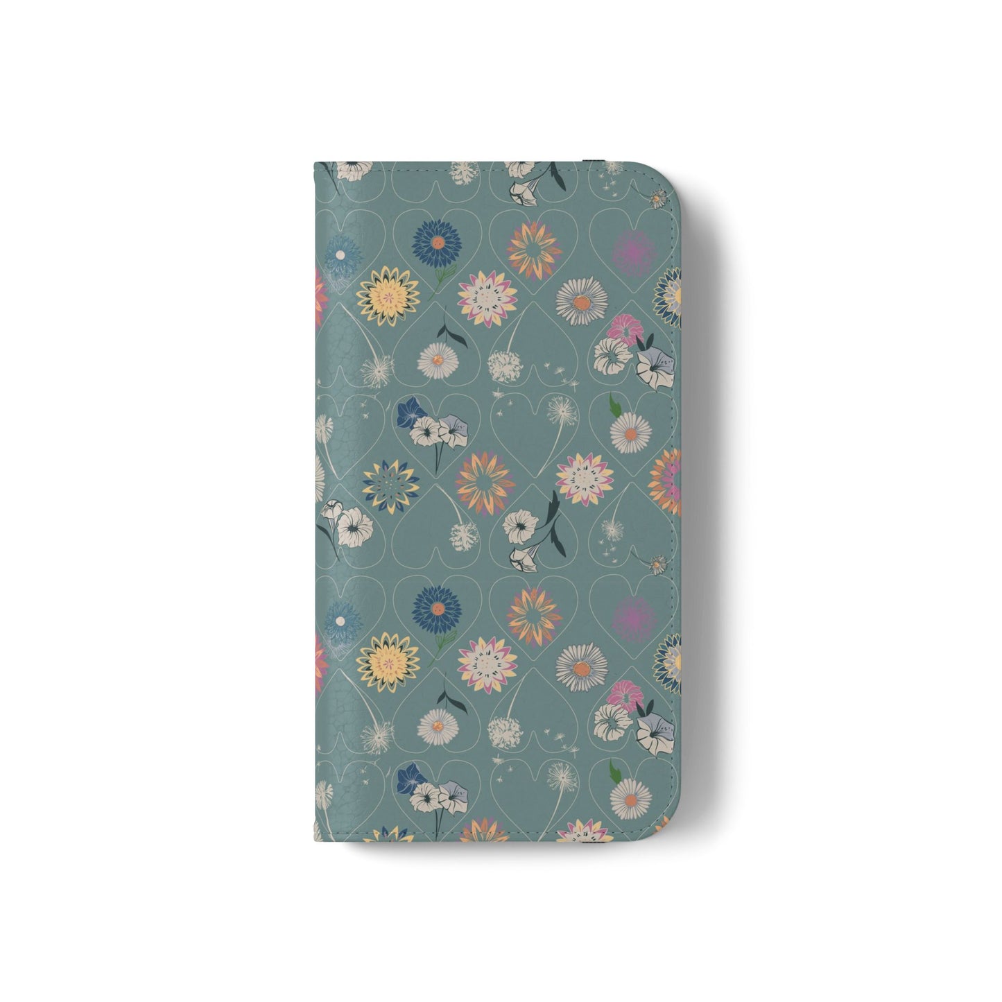 Floral Teal Flip Phone Case ~ Angie Lee Design